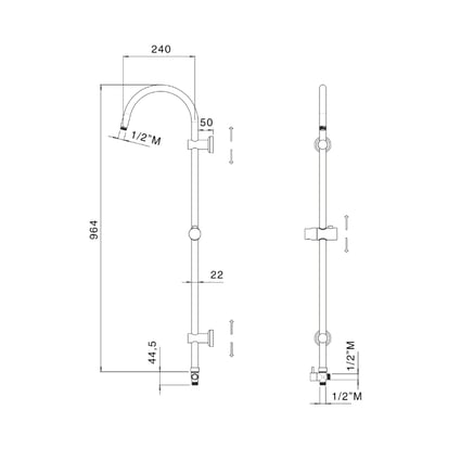 Στήλη ντους Chrome CL2119 Sphera